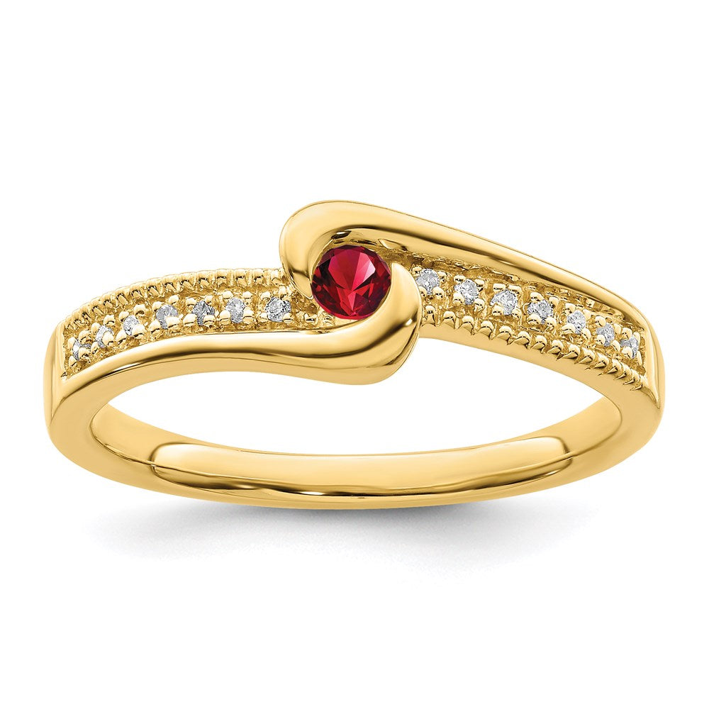 Birthstone and Diamond Mother's Ring Semi-Mount