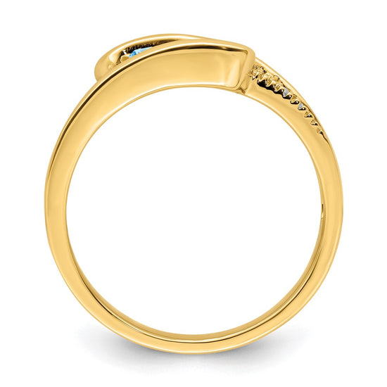 Birthstone and Diamond Mother's Ring Semi-Mount