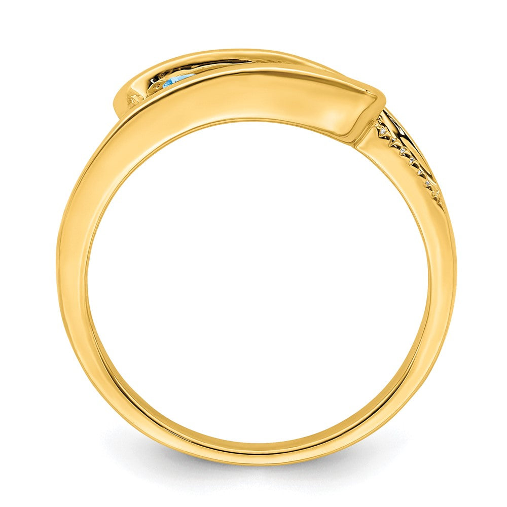 Birthstone and Diamond Mother's Ring Semi-Mount