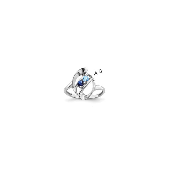 Sterling Silver Rhodium-plated Family Jewelry Mounting