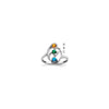Sterling Silver Rhodium-plated Family Jewelry Mounting