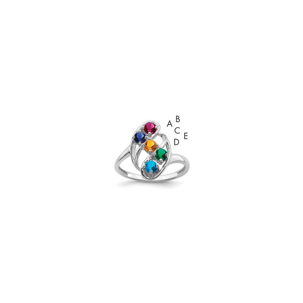 Sterling Silver Rhodium-plated Family Jewelry Mounting
