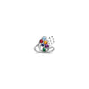 10k White Gold Synthetic Family Jewelry Ring