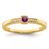 Birthstone and Diamond Mother's Ring Semi-Mount