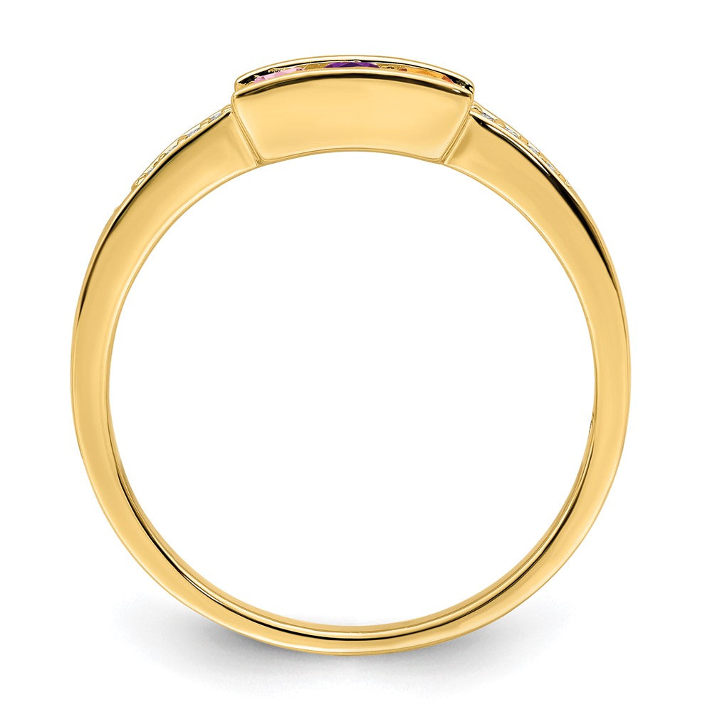 Birthstone and Diamond Mother's Ring Semi-Mount