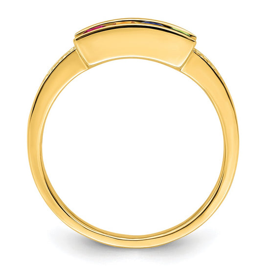 Birthstone and Diamond Mother's Ring Semi-Mount