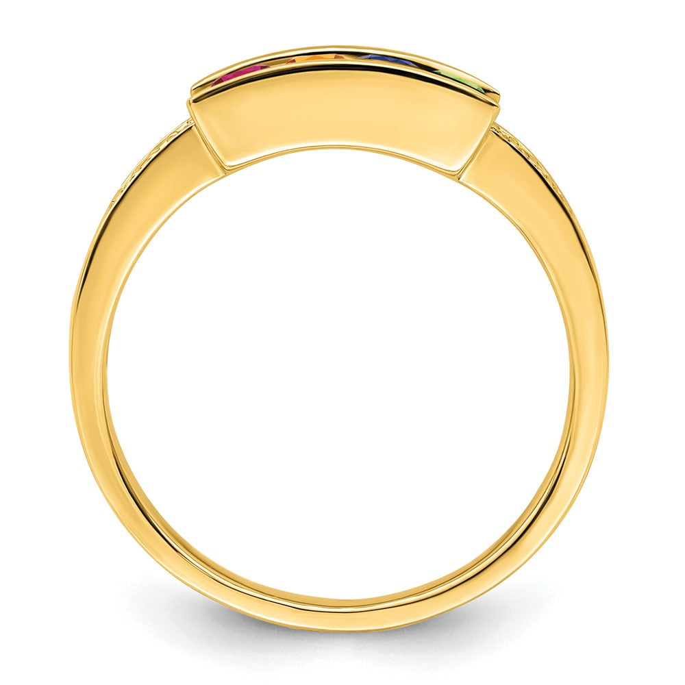 Birthstone and Diamond Mother's Ring Semi-Mount