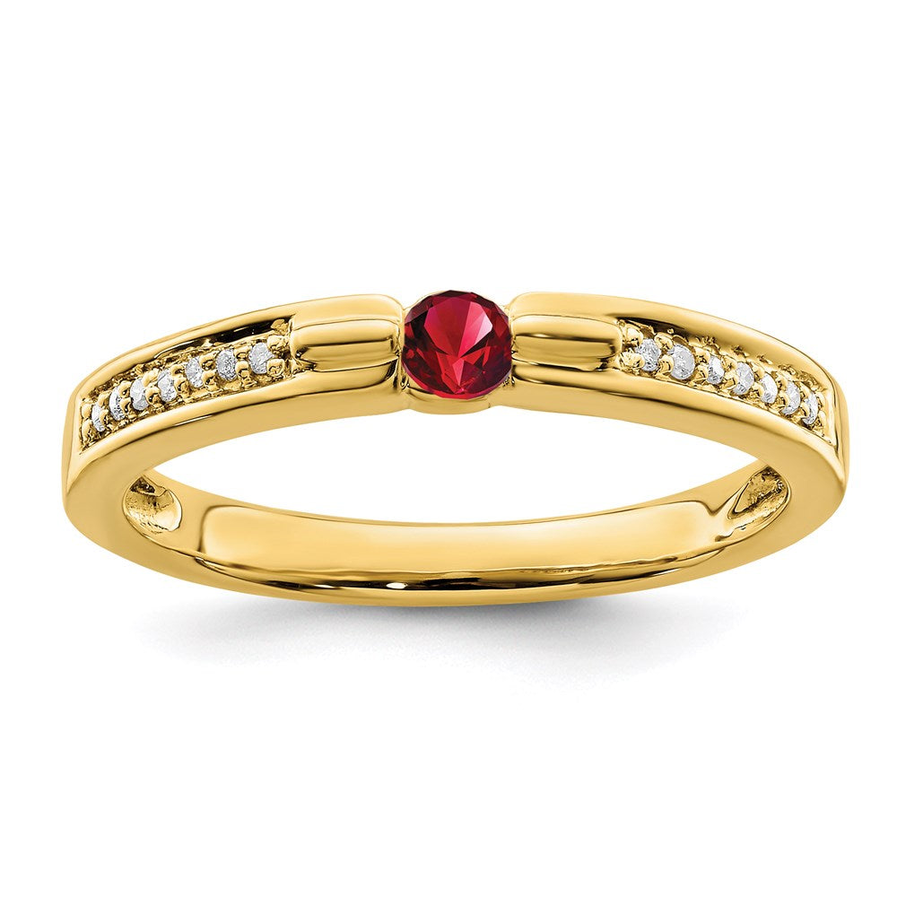 Birthstone and Diamond Mother's Ring — Genuine Stones