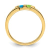 Birthstone and Diamond Mother's Ring — Genuine Stones