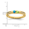 Birthstone and Diamond Mother's Ring — Synthetic Stones