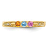Birthstone and Diamond Mother's Ring — Synthetic Stones