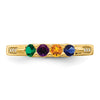 Birthstone and Diamond Mother's Ring — Synthetic Stones
