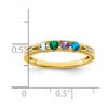Birthstone and Diamond Mother's Ring — Synthetic Stones