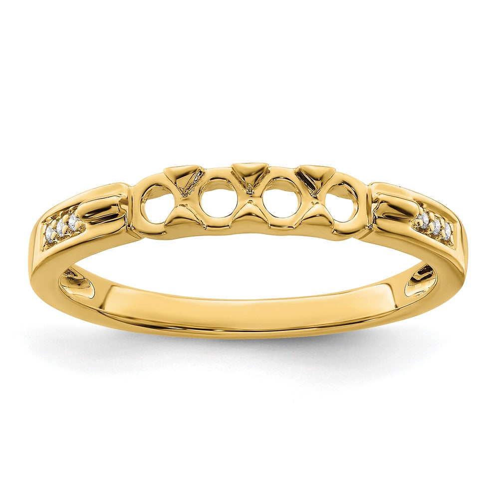 Birthstone and Diamond Mother's Ring — Synthetic Stones