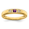 Birthstone and Diamond Mother's Ring Semi-Mount