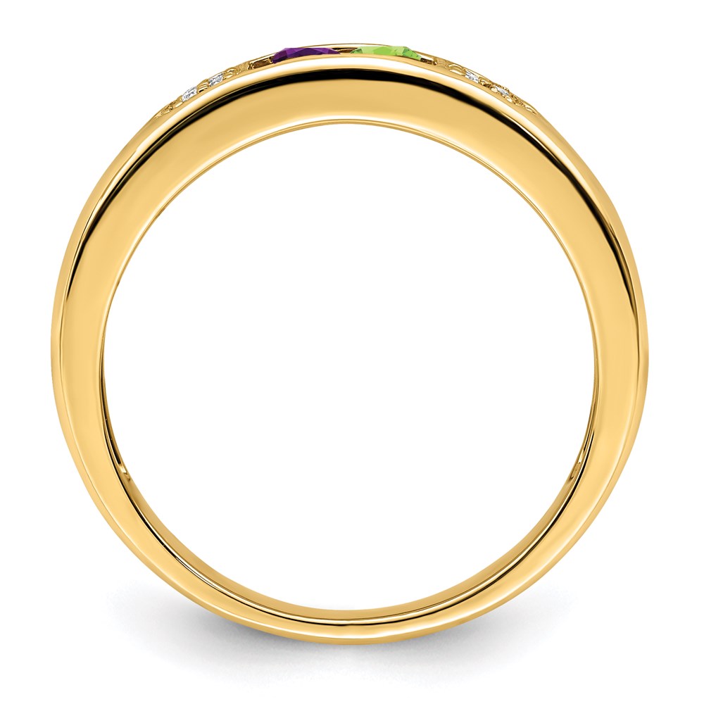 Birthstone and Diamond Mother's Ring Semi-Mount