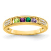 Birthstone and Diamond Mother's Ring Semi-Mount