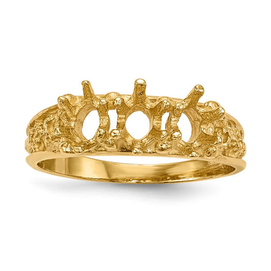 14k 3 Stone Family Ring Mounting