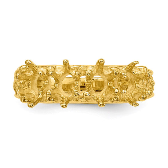 14k 4 Stone Family Ring Mounting