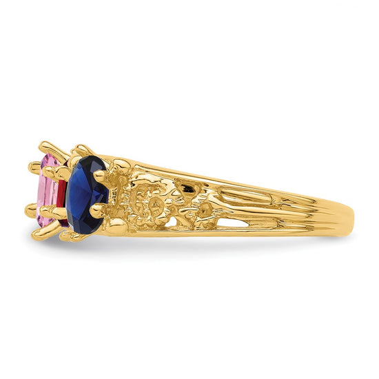 Birthstone Mother's Ring — Synthetic Stones