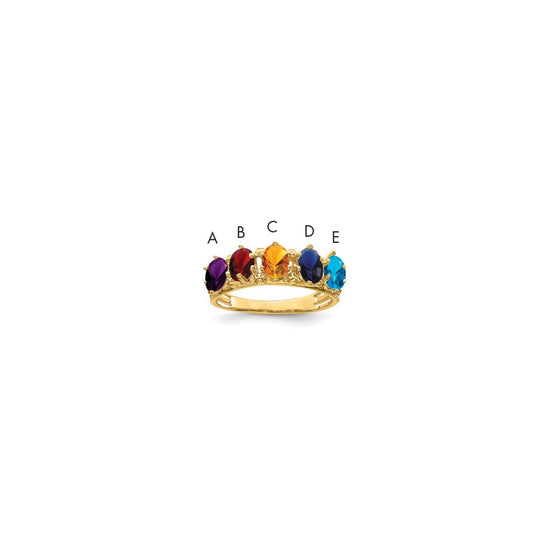 Birthstone Mother's Ring — Synthetic Stones