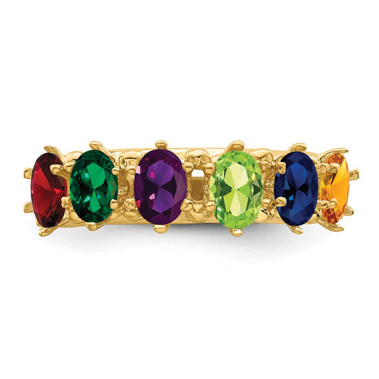 Birthstone Mother's Ring — Synthetic Stones