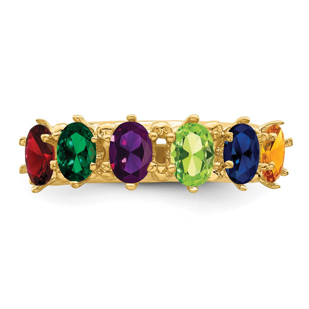 Birthstone Mother's Ring — Synthetic Stones