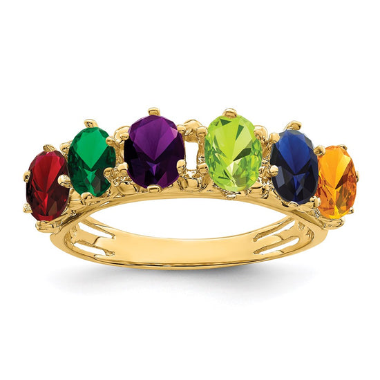 Birthstone Mother's Ring — Synthetic Stones