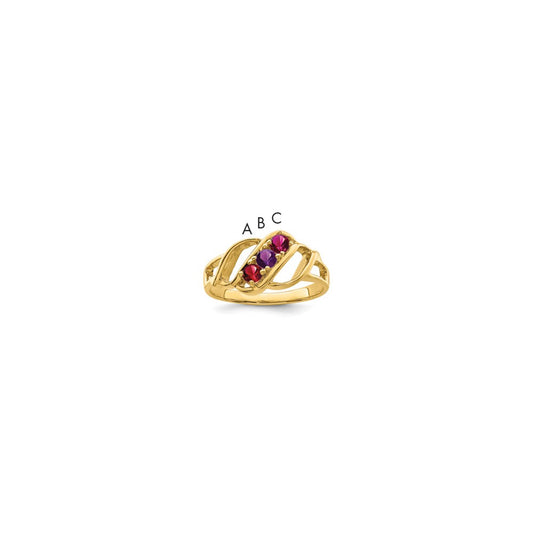 10kw Synthetic Family Jewelry Ring