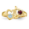10k Synthetic Family Jewelry Ring