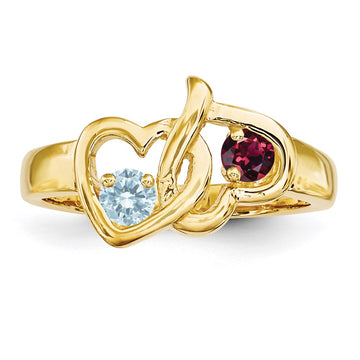 10k Synthetic Family Jewelry Ring