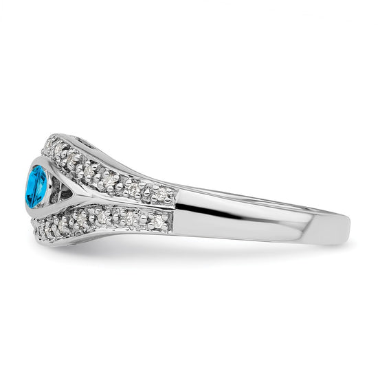 Birthstone and Diamond Mother's Ring