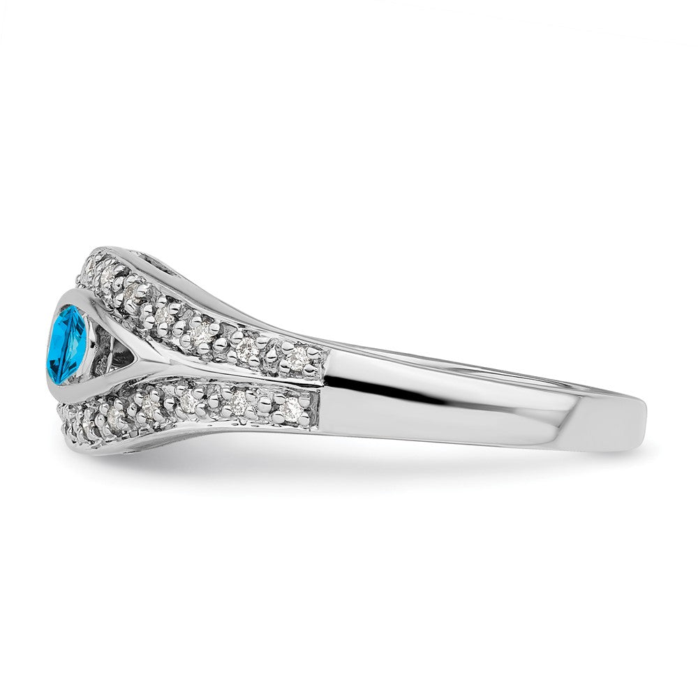 Birthstone and Diamond Mother's Ring