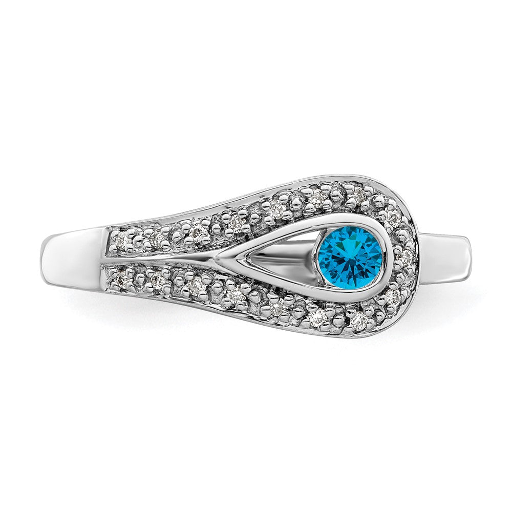 Birthstone and Diamond Mother's Ring
