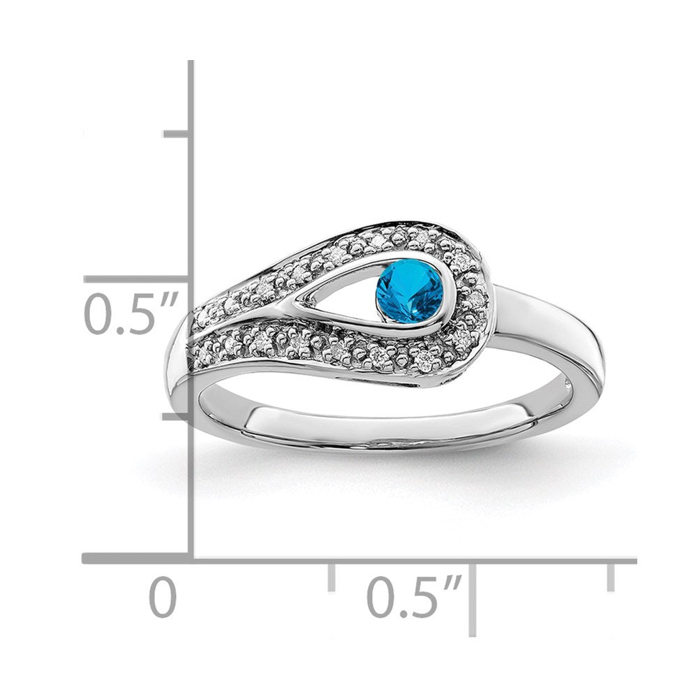 Birthstone and Diamond Mother's Ring