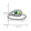 Birthstone and Diamond Mother's Ring