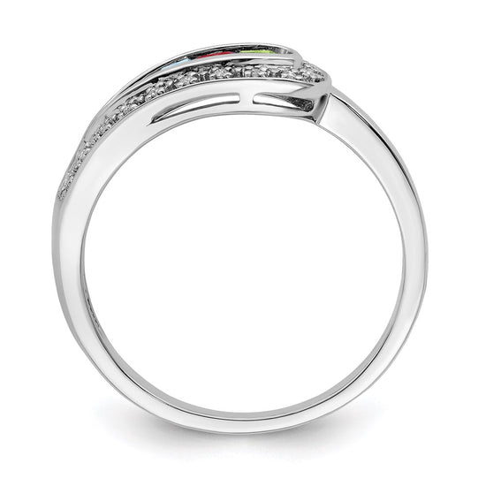 Birthstone and Diamond Mother's Ring