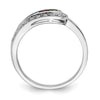 Birthstone and Diamond Mother's Ring