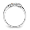 Birthstone and Diamond Mother's Ring
