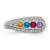 Birthstone and Diamond Mother's Ring
