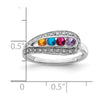 Birthstone and Diamond Mother's Ring
