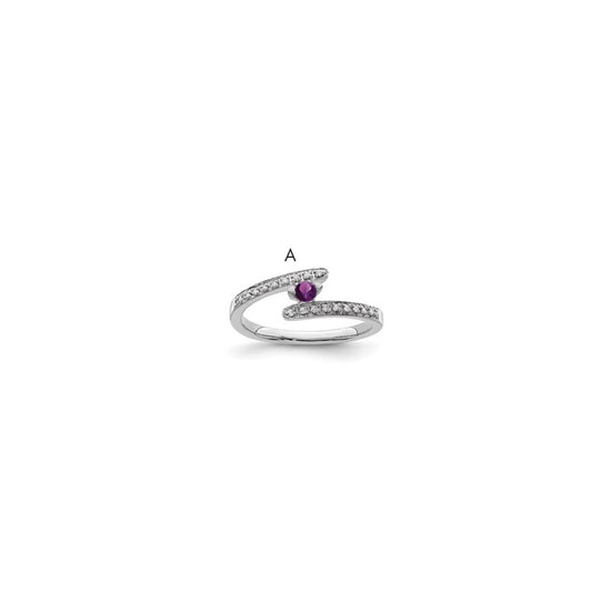 14K Mother's Ring with Diamonds and Either Genuine or Synthetic Stones (1 to 6 stones)