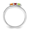 14K Mother's Ring with Diamonds and Either Genuine or Synthetic Stones (1 to 6 stones)