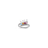 14K Mother's Ring with Diamonds and Either Genuine or Synthetic Stones (1 to 6 stones)