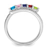 14K Mother's Ring with Diamonds and Either Genuine or Synthetic Stones (1 to 6 stones)