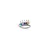 14K Mother's Ring with Diamonds and Either Genuine or Synthetic Stones (1 to 6 stones)