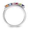 14K Mother's Ring with Diamonds and Either Genuine or Synthetic Stones (1 to 6 stones)