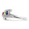 14K Mother's Ring with Diamonds and Either Genuine or Synthetic Stones (1 to 6 stones)