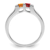 Birthstone and Diamond Mother's Ring Semi-Mount
