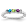 Birthstone and Diamond Mother's Ring Semi-Mount